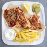 Half Chicken Grilled On Charcoal